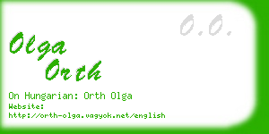 olga orth business card